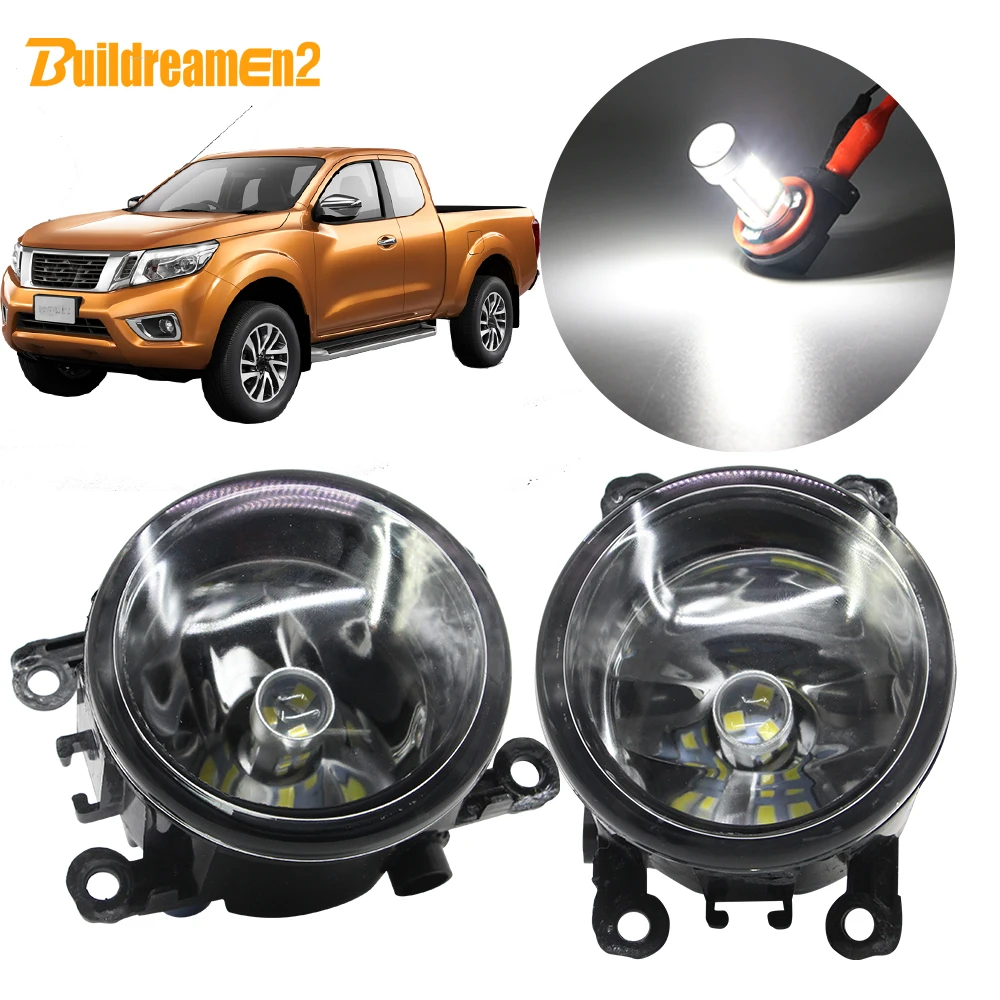 

Buildreamen2 For Nissan Navara D40 Pickup Car H11 Fog Light Kit Lampshade + Lamp DRL 12V 2005 2006 2007 2008 2009 2010 2011 2012