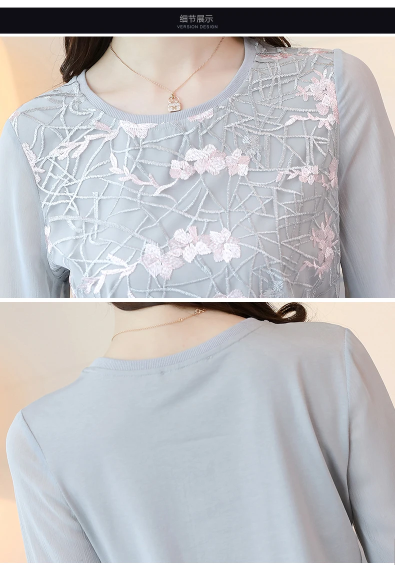 цветочные кружевные милые рубашки blusas Женская одежда блузки 2019 весна новые