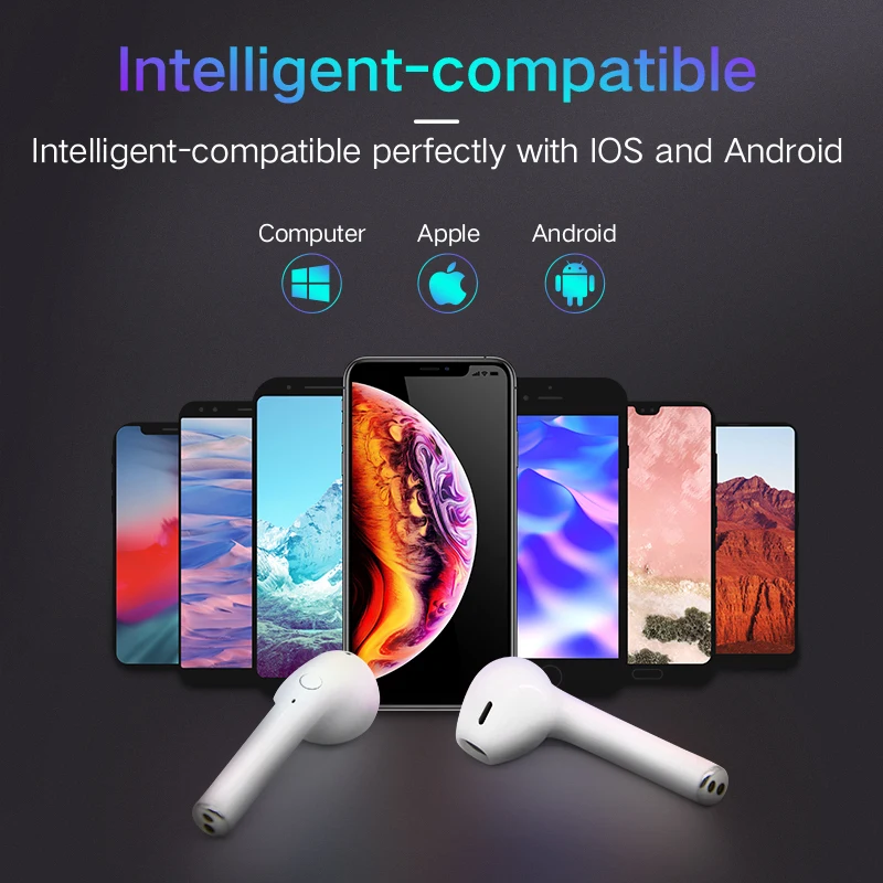 TWS, мини Bluetooth 5,0, беспроводные наушники, наушники i9S, спортивные наушники, стерео звук, гарнитура для всех смартфонов, iPhone, Android