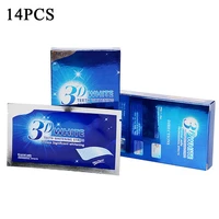 14pcs teeth whitening strips tooth paste bleaching tooth sticky gel whitening strip elastic clean oral care hygiene toothpaste