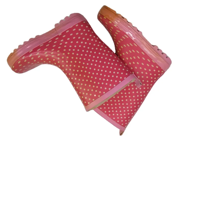 

Wholesale cheap price lighweight eco natural rubber adults customized printed rainboots women ladies