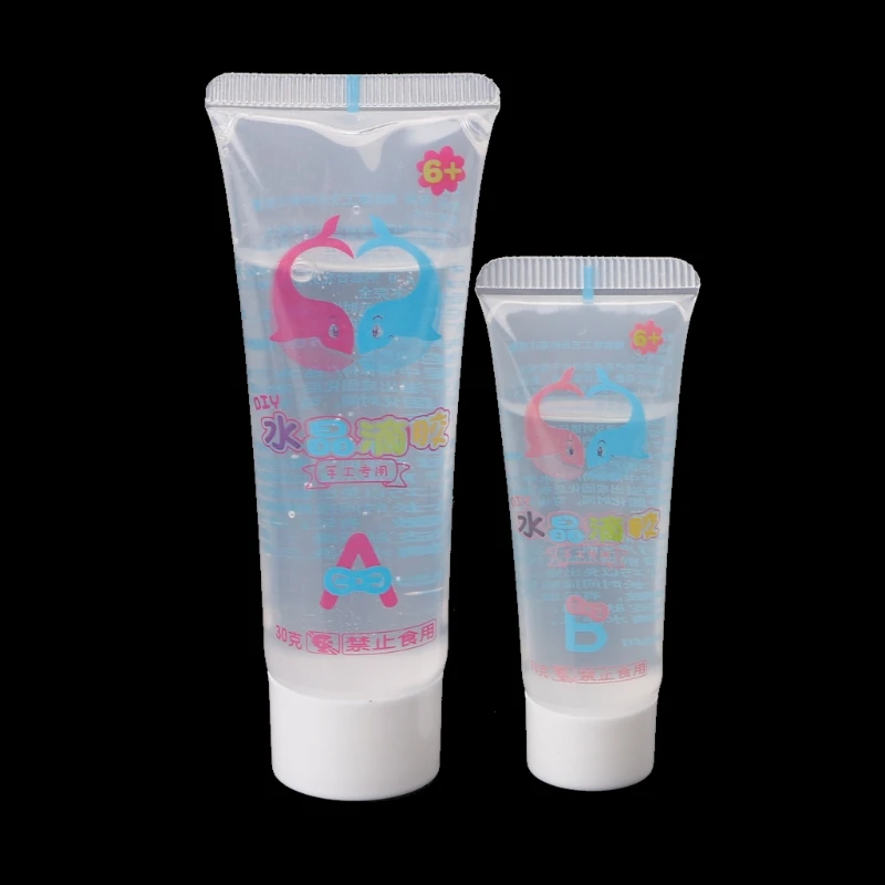 

P15F 1 Set Clear Resin Epoxy High Adhesive 3:1 AB Glue White For DIY Jewelry Making