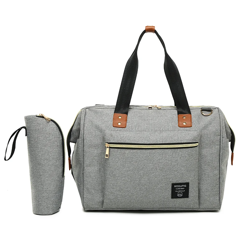Light gray Для ношения в руке на одно плечо сумка для молодых мам для детских подгузников, сумка для мамы уход коляска Организатор водонепроницаемый подгузник сумка для пеленания - Цвет: Light gray