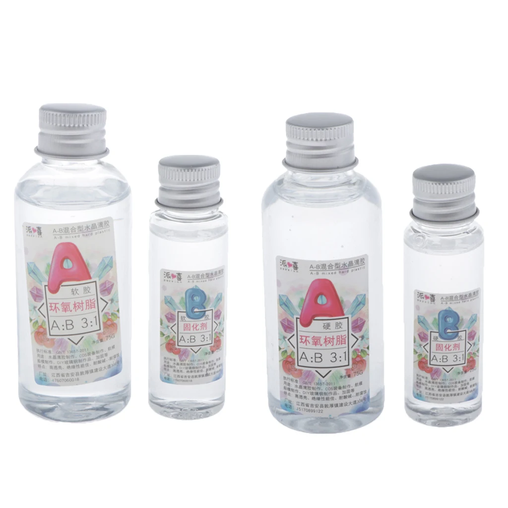 

Quick Drying Resin Epoxy Clear Jewelry Making Art AB Crystal Glue High Adhesive