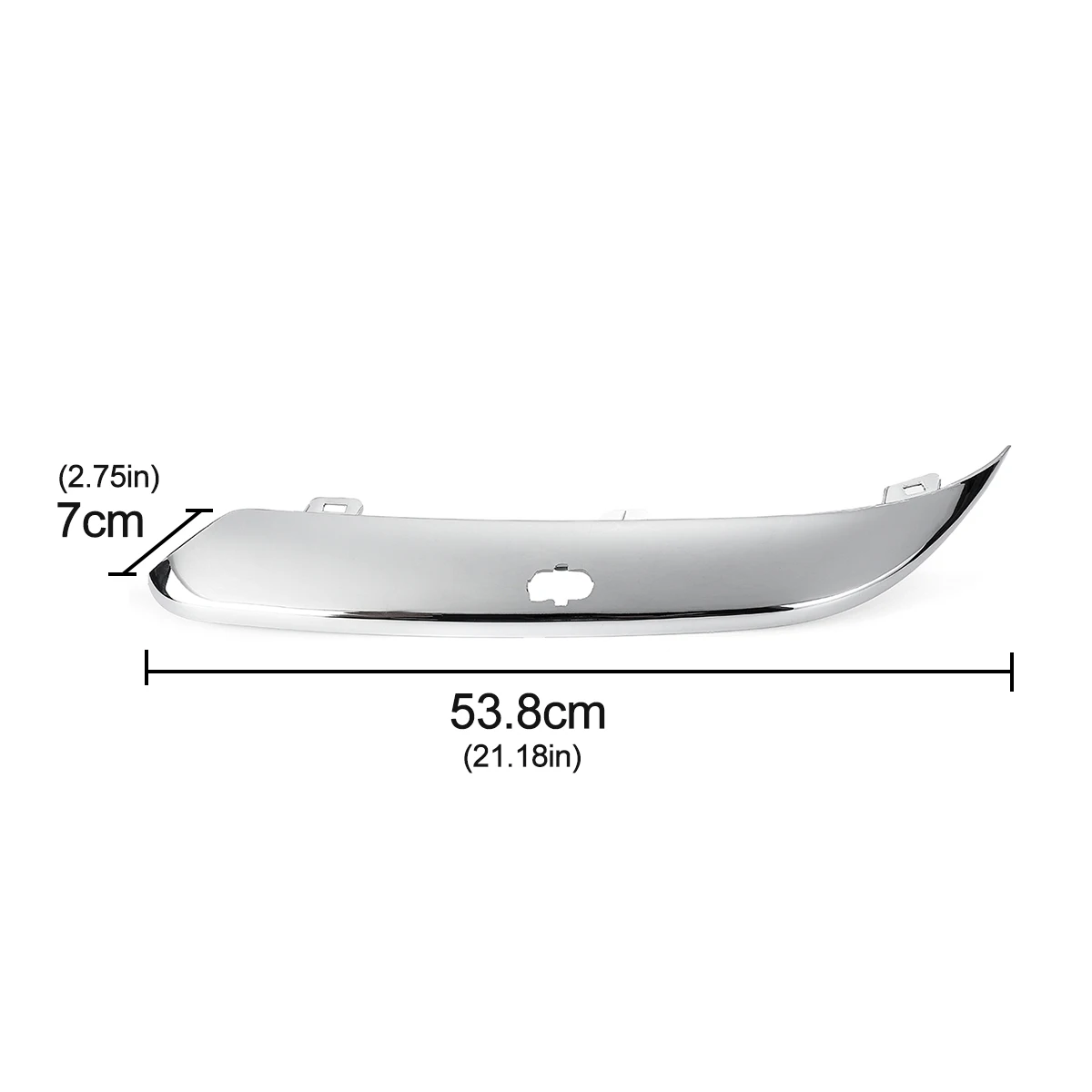 

1Pair Car ABS Chromium Front Bumper Light Cover Bumper Trim Protector Strip Moulding With Holes For CHRYSLER 300C 2005-2011