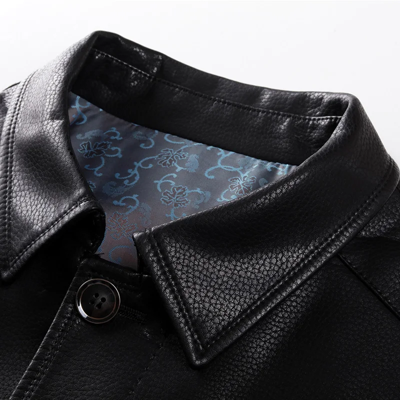 Верхняя одежда натуральная кожа мужские кожаные куртки Стиль для среднего