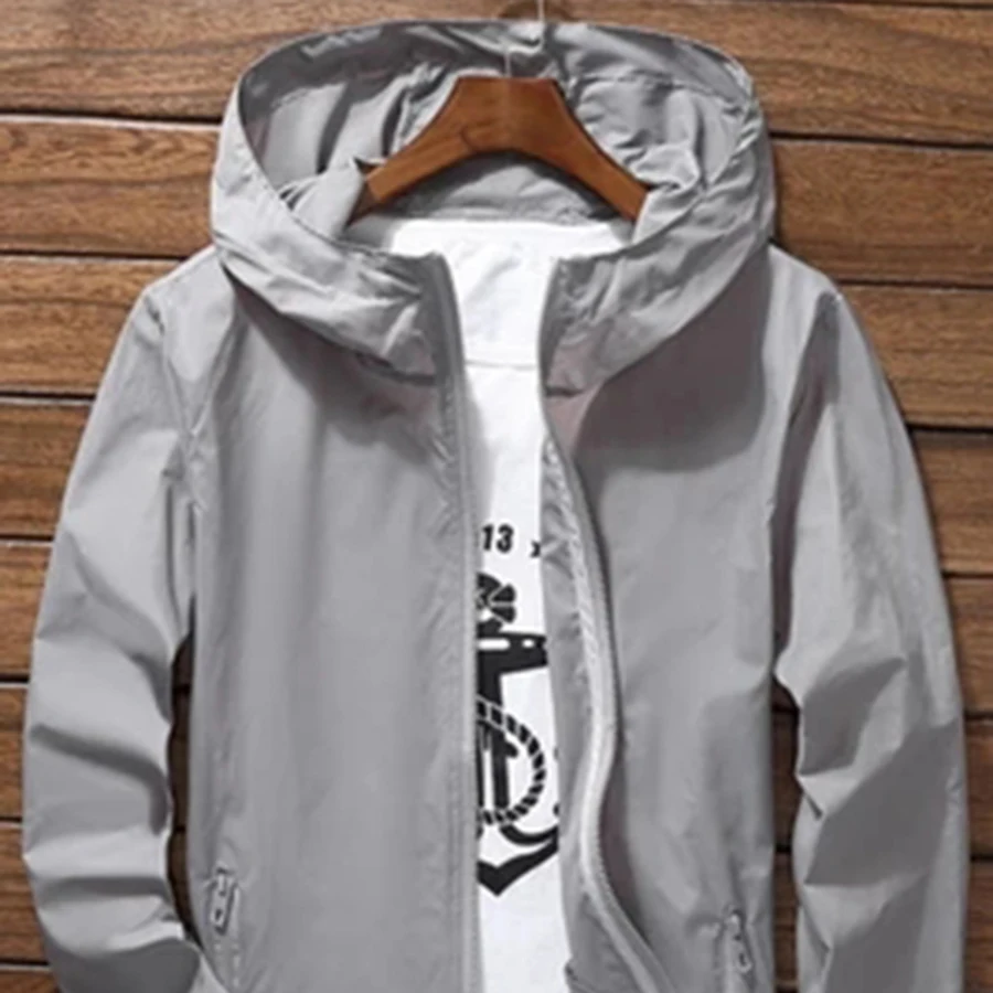 

Casual Polyester Jacket Men Loose Big Size Spring Summer Waterproof Coats and Jackets Men Clothes Japanese Fashion Mens Clothing