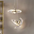 Современная креативная светодиодная люстра, подвесной светильник золотого цвета, роскошный небольшой прикроватный светильник для столовой, ресторана, бара, кухни