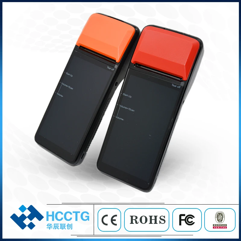 

PDA Android Handheld POS Terminal With 58mm Thermal Receipt Printer cash registers For Mobile Order eSIM 4G WiFi R330