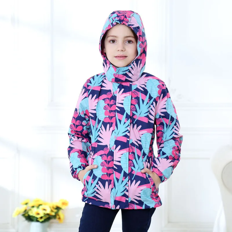 

New Spring Autumn Children Kids Jackets Outwear Baby Girls Waterproof Windproof Jacket Double-deck Lining Polar Fleece