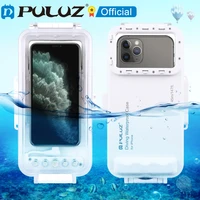 puluz 45m waterproof diving housing photo video taking underwater cover case for iphone galaxy huawei xiaomi android with otg