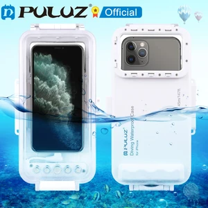 puluz 45m waterproof diving housing photo video taking underwater cover case for iphone galaxy huawei xiaomi android with otg free global shipping