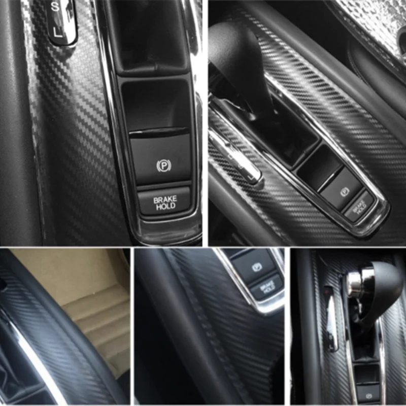 Наклейки на панель переключения передач автомобиля из углеродного волокна