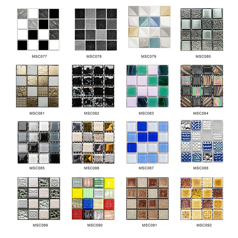 

Crystal Tile Sticker With Bright Film Waterproof Mosaic Tile Self- Adhesive Kitchen Wall Sticker For Bathroom Home Sticker Decor