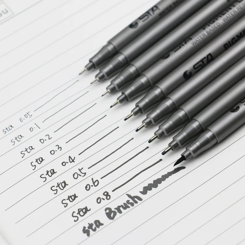 

Drawing needle pen Waterproof Fade Proof Micron PenTip Fine Liner Black Sketch Water Marker Pen for Manga