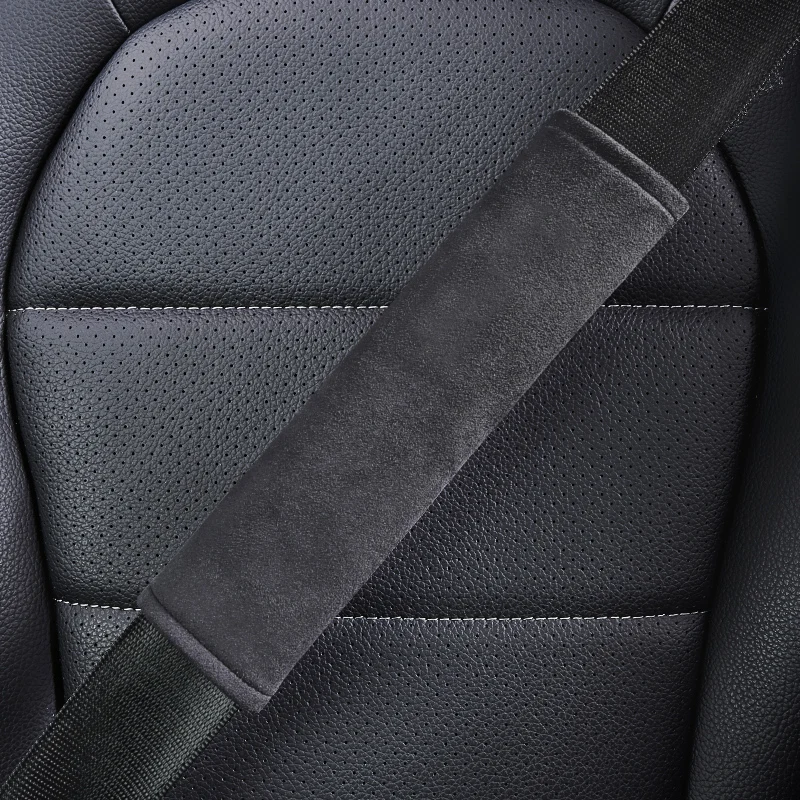 

Imported suede car seat belt shoulder cover, a pair of extended car seat belt cover, car interior cover decoration male
