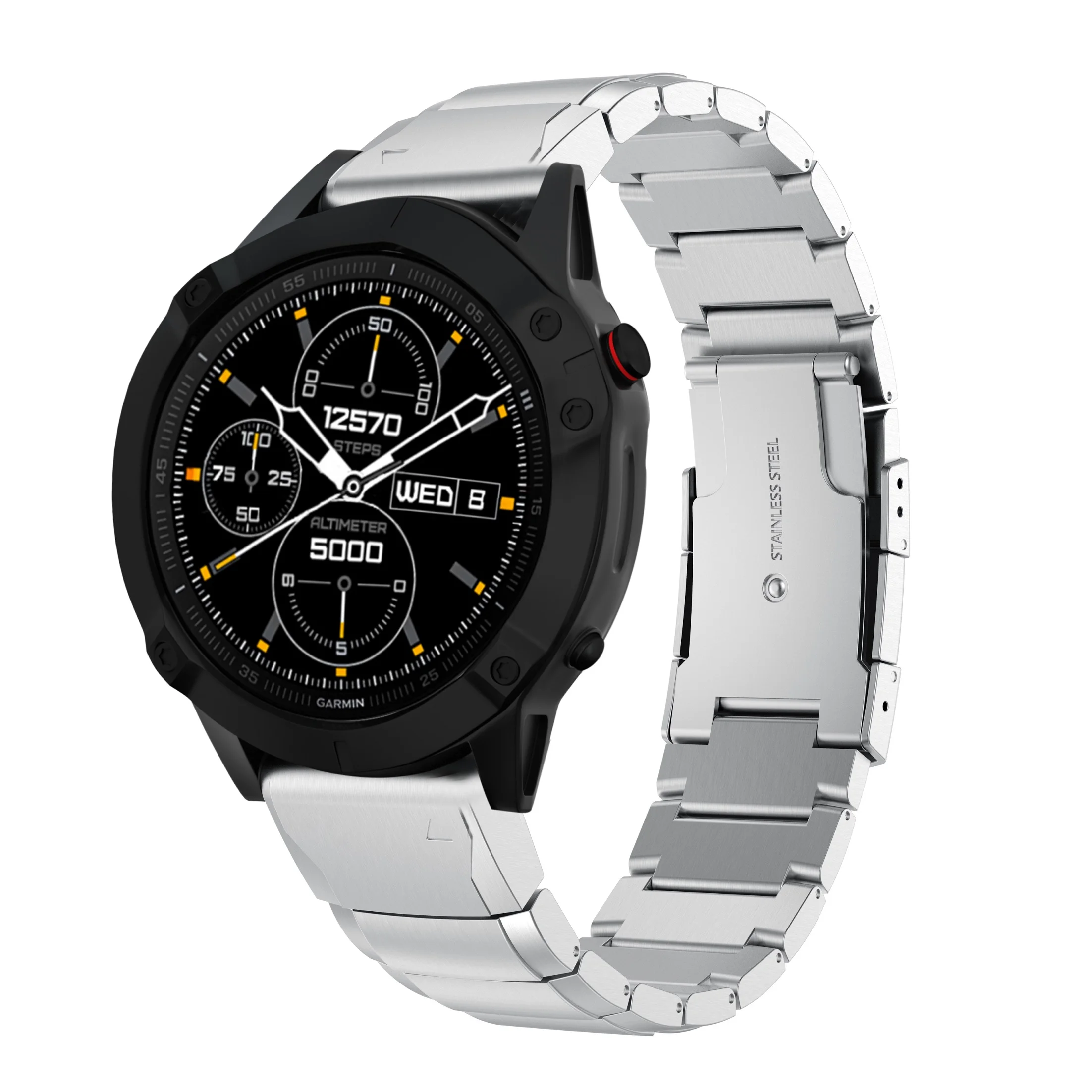 Нержавеющая сталь ремешка для часов Garmin Fenix 6/6Pro/5/5 Plus/Forerunner 935 945 ремень ремешок 22