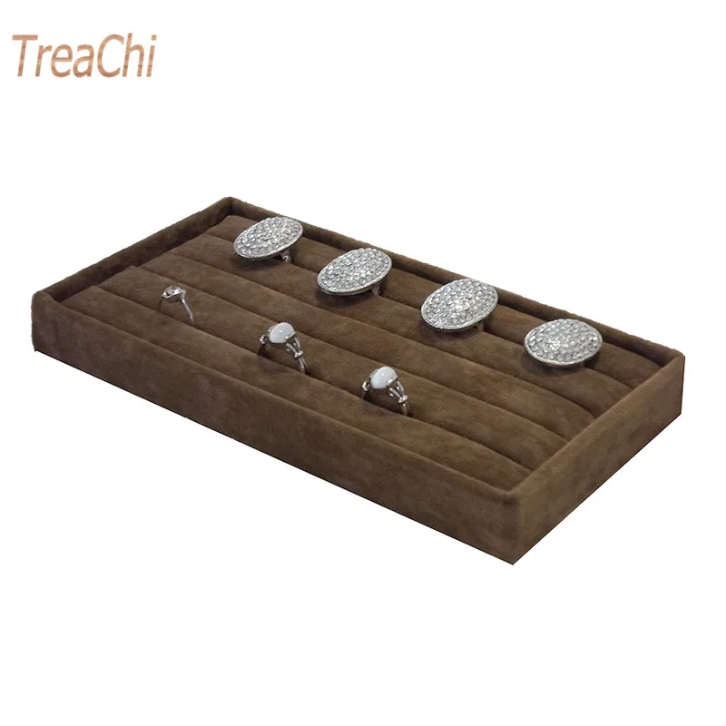 Портативный бархатный органайзер для ювелирных изделий колец сережек витрин