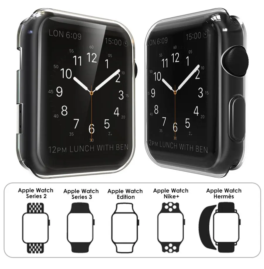 Чехол s для apple watch 4 Чехол iWatch 4 5 44 мм 40 мм 42 мм 38 мм водонепроницаемый ультратонкий защитный чехол для экрана для Ремешки для наручных часов 5 4 3 2