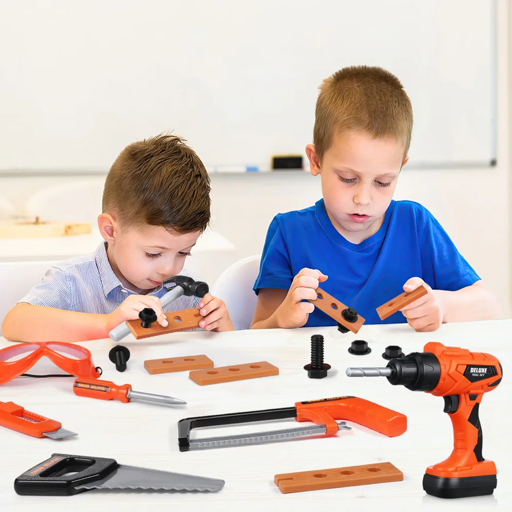 

iBaseToy 32pcs/set Kids Tool Toys Children Role Play Pretend Play Toy Set Carpenter Tool Belt Repairman Kit