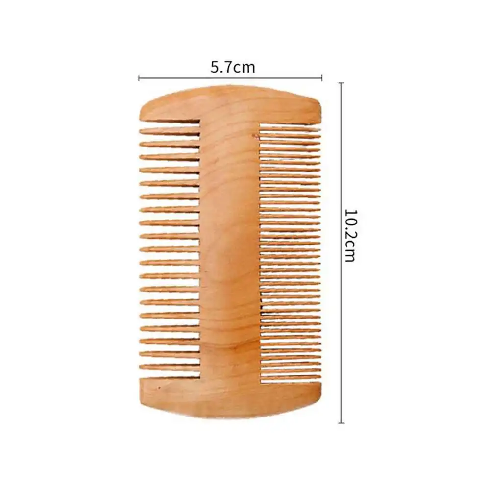 

1 Set Upgrade Portable NewNatural Beard Comb Set Double Beard Oil Head Shape Brush Beard Comb Set Professional