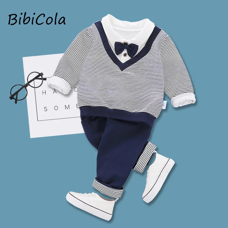 

Весенне-осенний костюм модное торжественное платье Весенний костюм для маленьких мальчиков костюм из двух предметов красивый детский кост...