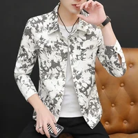halozeroo new mens camouflage short jacket single breasted casual coat cotton blends white red yellow green size m 3xl a9