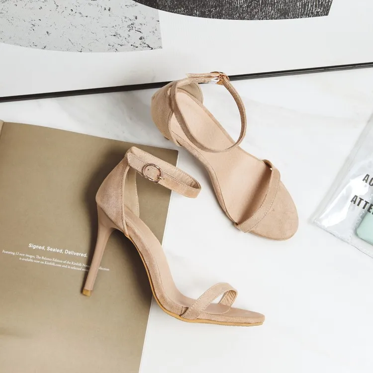 

Big Size 9 10 11-15 high heels sandals women shoes woman summer ladies Open toe strap