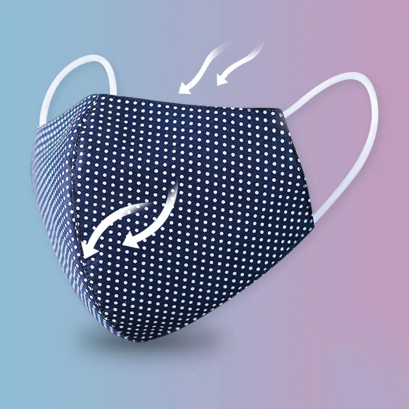 Многоразовая маска для лица в горошек унисекс непродуваемая дышащая мужчин и