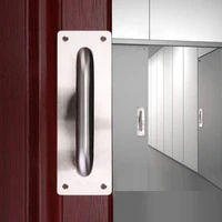 thick stainless steel door handle wooden door mounted handle fire door sliding plate handrail channel escape door handle