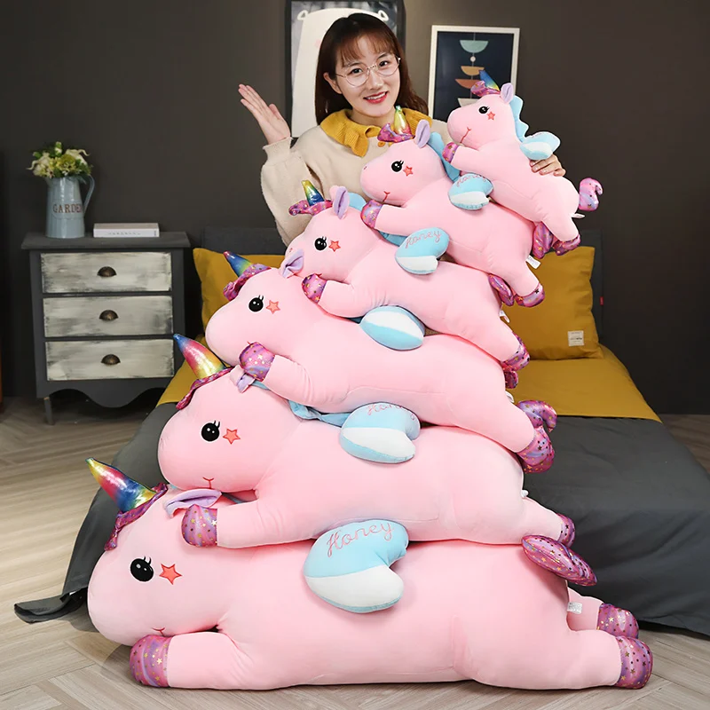 

Cute Net Red Unicorn Doll Pegasus Plush Toy Girl Fantasy Doll Rag Doll Baby Bed Sleeping Doll Pillow Down Cotton Soft Party Pill