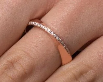 Женское розовое золото премиум класса однорядное витое мозаичное кольцо с