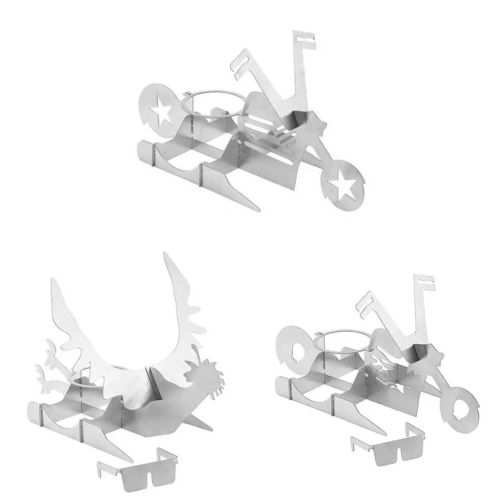 Портативная подставка для цыплят пивной Американский Мотоцикл барбекю стойка из