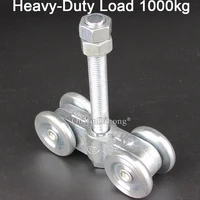 1pcs heavy duty bearing wheels load 1000kg sliding door hanging wheel for warehouse dooruniversal sliding door pulley gf267