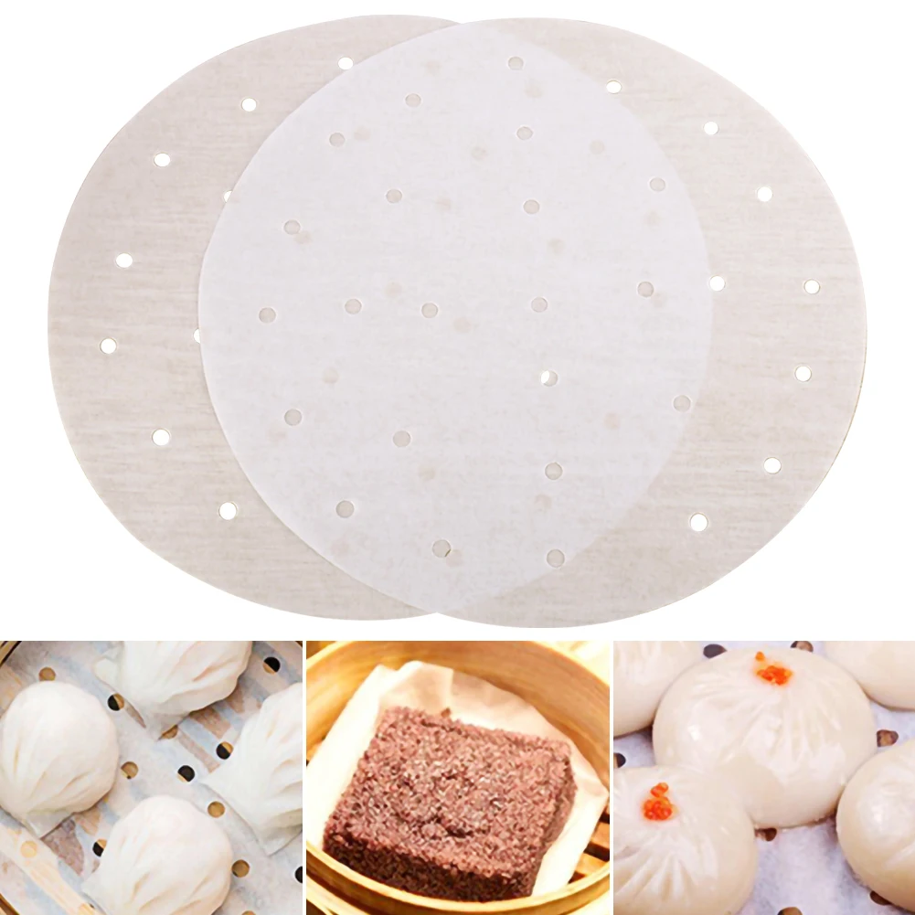 

100pcs Round Baking Paper Circle Parchment Paper Liner BBQ Oven Patty Hamburger 15cm-32cm Paper Cake Non-Stick Baking BBQ Tool