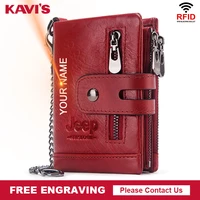 free eangraving fashion women wallets genuine leather lady female hasp double zipper design coin purse id card holder vallets