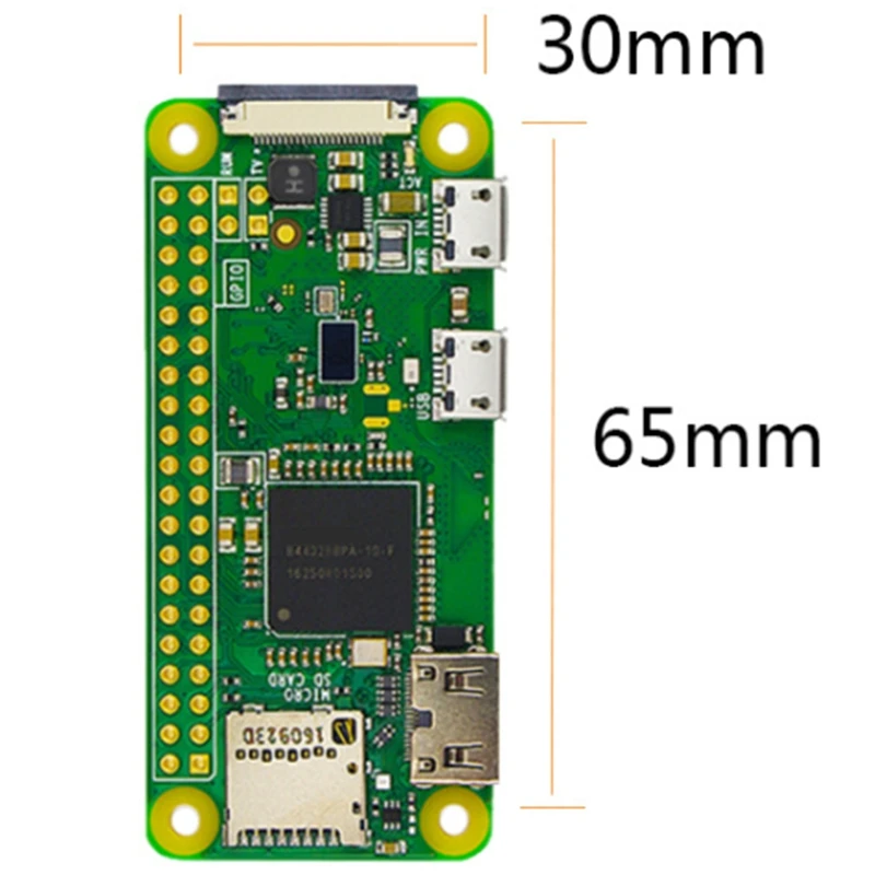 Для Raspberry Pi Zero W Wireless 0 с Wi-Fi и Bluetooth 1 ГГц ЦП 512 МБ ОЗУ Linux OS 1080P HD видеовыход |
