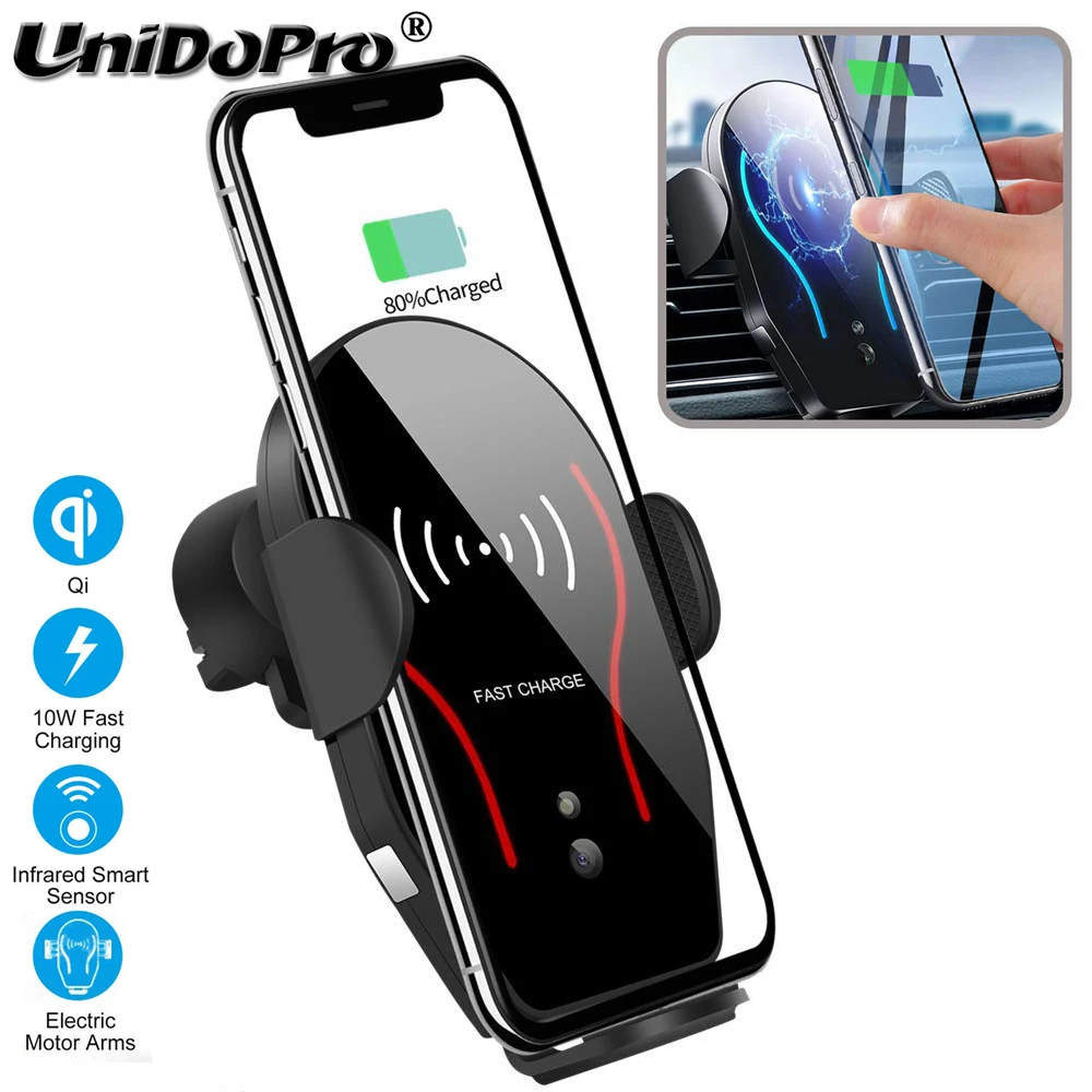 Беспроводной автомобиля Зарядное устройство авто зажима 7 5 Вт Qi Быстрая зарядка
