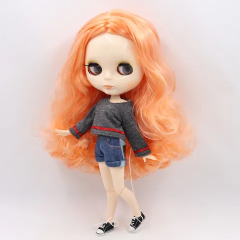 Кукла Blythe шарнирная, 1/6, с белой кожей, с блестящим лицом