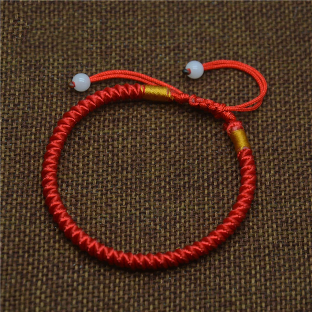 Новинка 2020 классический красный браслет на удачу китайский веревочный для