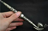 tribal exotic chinese handmade miao silver dragon head pipe 1piece free shipping