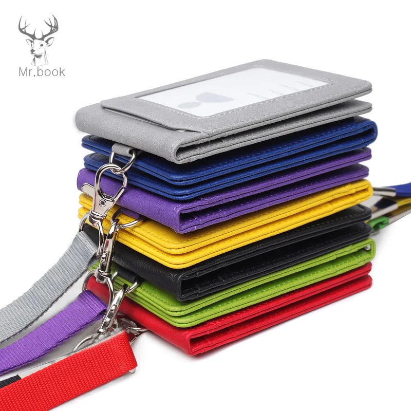 Держатель для карт с шейным ремешком держатель значка удостоверения личности