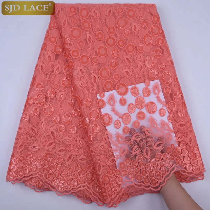 Модный Французский Тюль кружевная ткань с блестками молочного шелка кружева