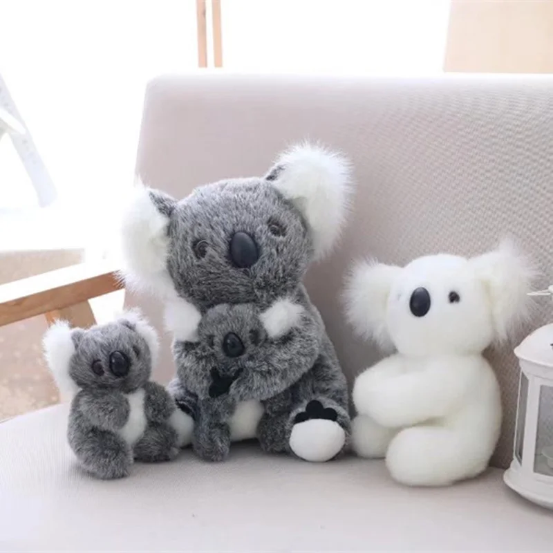 Simulation Koala Plush Toys White/Gray Mother and Son Doll Soft Kids Birthday Christmas Gift | Игрушки и хобби