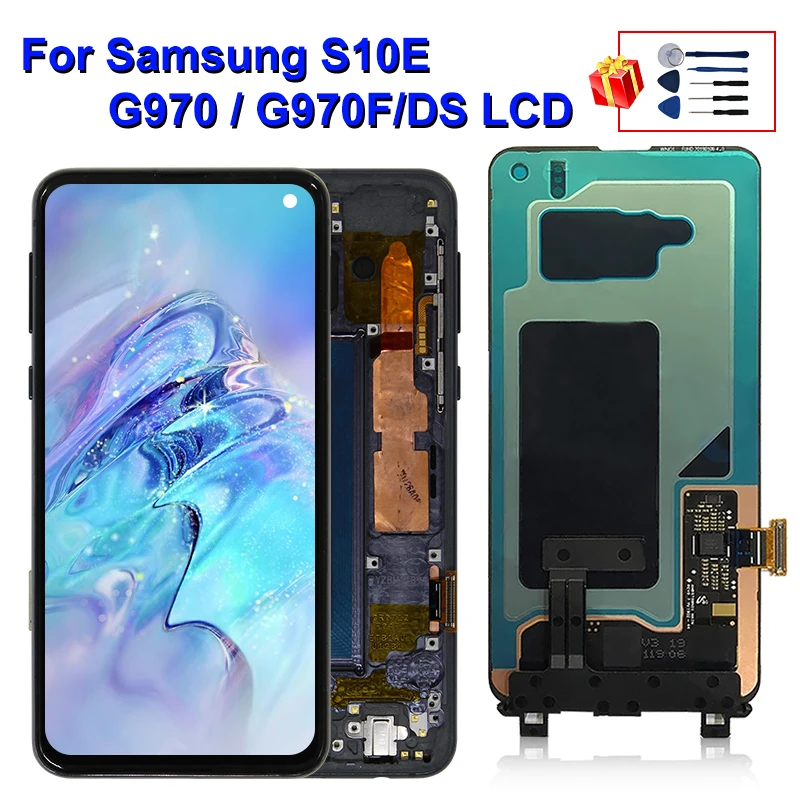 

Оригинальный ЖК-дисплей для Samsung Galaxy S10E G970, сенсорный экран, дигитайзер S10 E LCD G970F/DS G970U G970W, запасные части