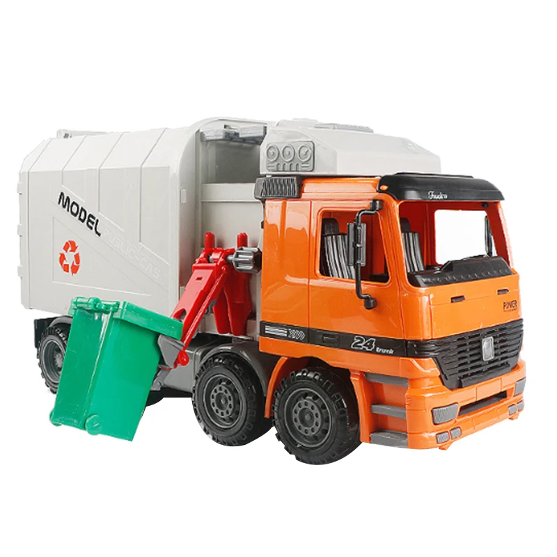 

Friction Powered Rubbish Truck Vehicle Toy with 3 Bins,Inertia Sanitation Vehicle Toy,Toys for Children 2-6 Years Old, Gifts for
