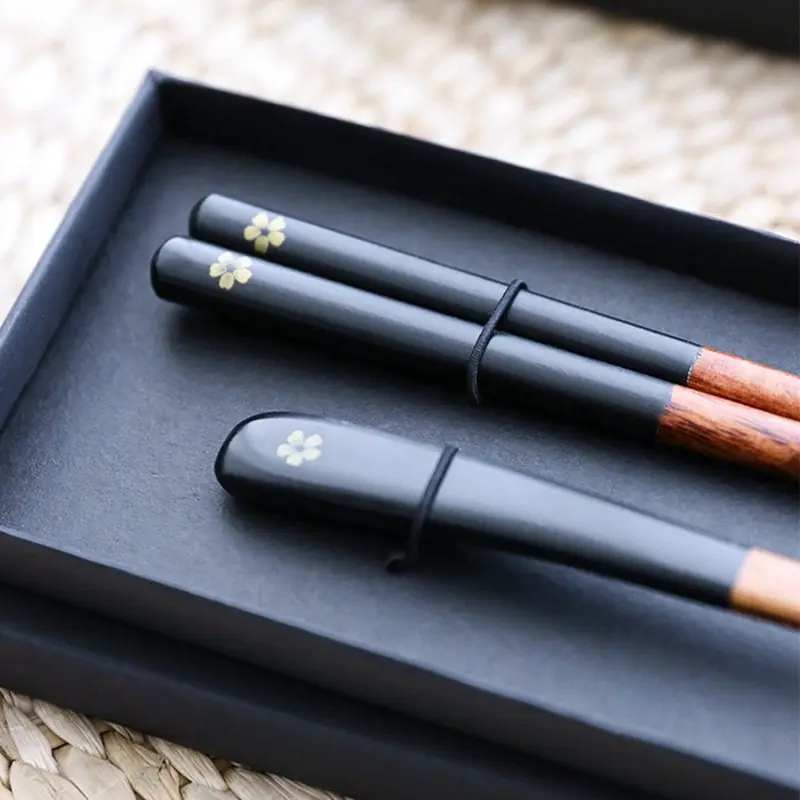 

Norbi Spoon Chopsticks Gift Box Set Wooden Spoon Chopsticks Tableware Set Home Portable Wooden Tableware Go Outdoor Dropshipping