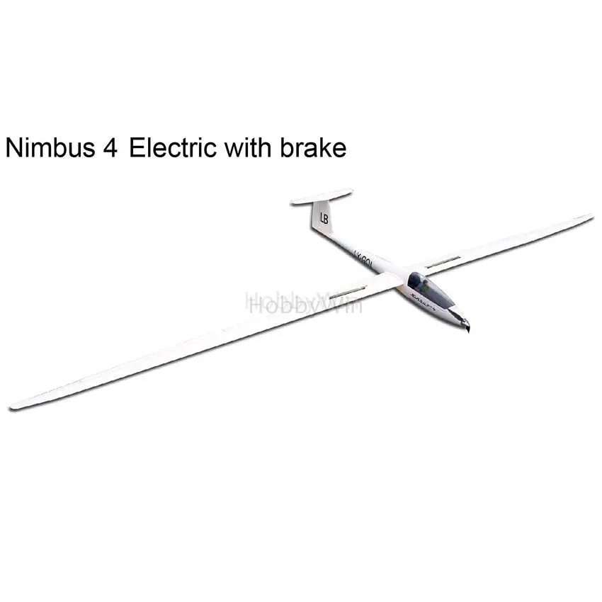 Nimbus 4000 мм Электрический планер с тормозом стекловолокна фюзеляжа деревянное
