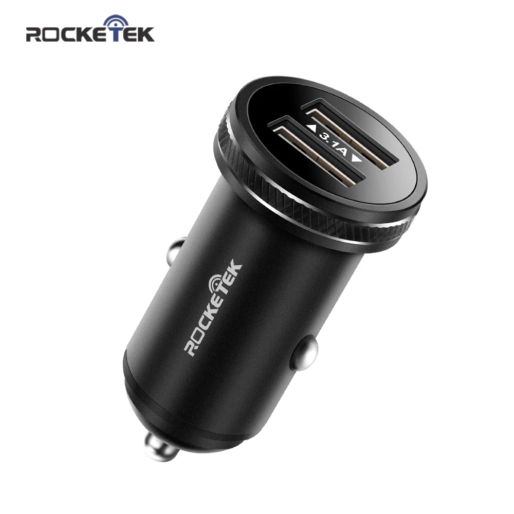 Rocketek мини двойной зарядное устройство usb 3.1A 5 V ЖК-дисплей Дисплей Универсальный телефон автомобиль Зарядное устройство для Xiaomi samsung S8 iPhone X 8 Plus Tablet