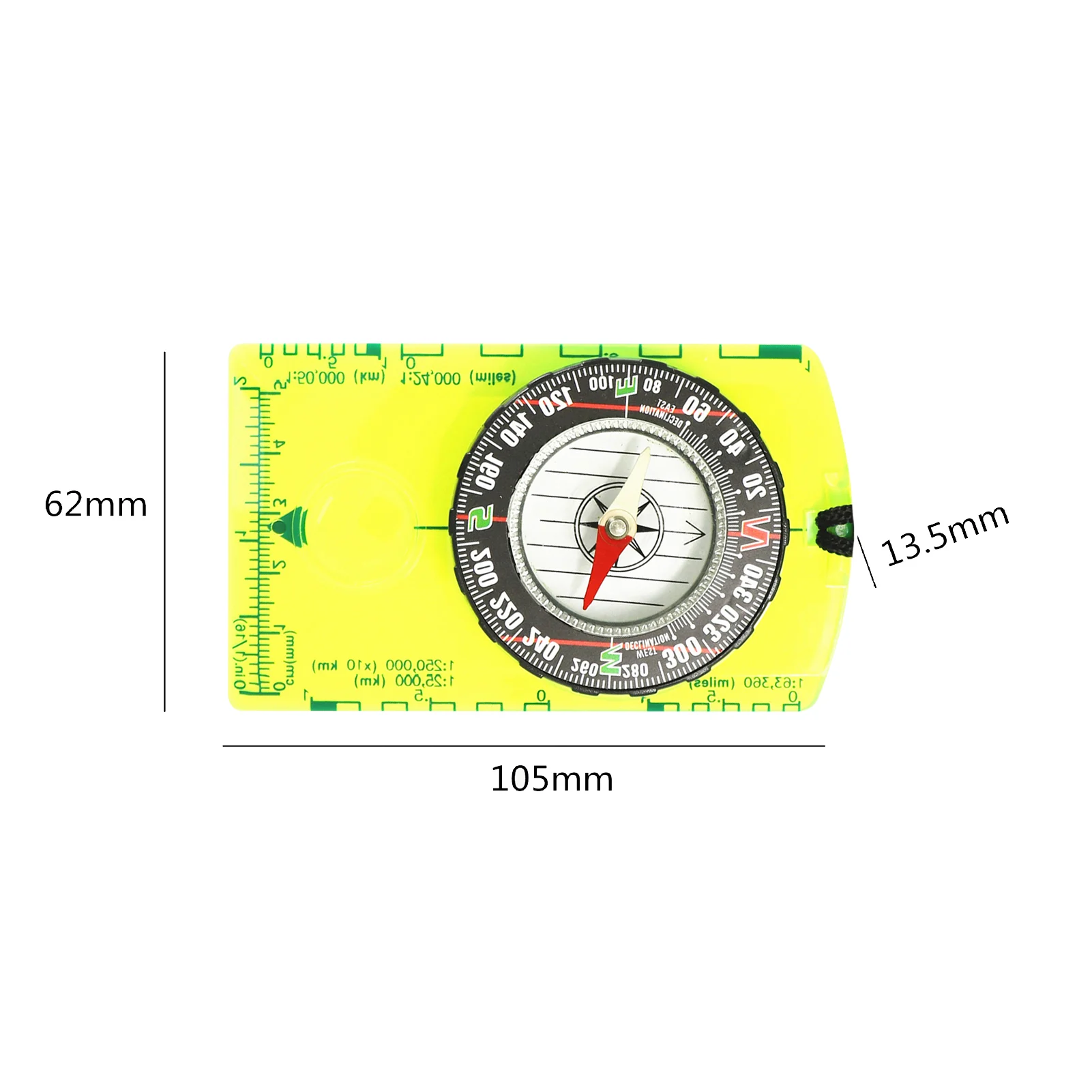

Backpack Compass Multi-purpose Portable Map Ruler Acrylic Compass Map Scale Outdoor Compass Scale